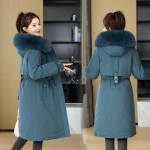 Uus Talvine Puuvillane Mantel Parka Kapuutsiga Eemaldatav Villane Krae Moekas Puuvillane Mantel &Uuml;ks R&otilde;ivaesem kolm mitmek&uuml;lgset Naiste Jakki XXXL