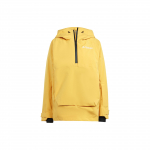 Adidas Xperior 2L Voodriga Rain.Rdy Anorak Logo V&auml;lisspordi Tuulekindel Veekindel Kapuutsiga 2L Suusajope Naiste jakid P&auml;ikesekollane IB1073 M