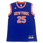 Adidas X NBA koost&ouml;&ouml; Knicks meeskonna Rose logo Moodne lai l&otilde;ige 25 Prindiga varrukateta korvpallivorm Unisex vorm Sinine 7818A-3KB-AEB3257 S