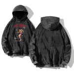 Baki Manga Graafiline Huppar Vintage Pesuga &Uuml;le suurusega Streetwear S&uuml;gis Talv Puuvill Pikkade varrukatega Dressipluus Meeste Naiste R&otilde;ivad XXL must