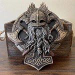 Viking Decor jube peaga dekoratiivne seinakinnitus pealuudega