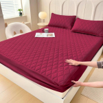 Veekindlad Voodikatted, Puuvillapolsterdatud Niiskuskindlad ja Libisemiskindlad Kaitsekatted, T&auml;ielikult Katvad Simmonsi Madratsi Kaitsekatted, Voodikatted 200*220cm punane