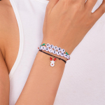 Christmas Bracelet Set Stretch Bracelets with Christmas card Heishi Surfer Bracelets bracelets for Women xmas gifts one size