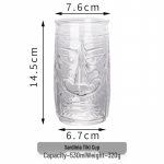 Loominguline Tiki Kummituse N&auml;oga Kokteiliklaas, Mahlaklaas, Smuutiklaas, Zombie Iidol Disain 420ml-600ml