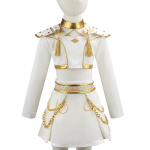 Laste t&uuml;drukute peokost&uuml;&uuml;m Cosplay Laste laulja lavashow komplekt (top ja seelik) Halloweeni riietus 110cm valge
