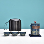 Keraamiline Kaasaskantav Reisi Tee Komplekt Kuaike Tass &Uuml;ks Kann Neli Tassi &Auml;ri Vabaaja Kingikarbis