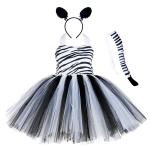Beebit&uuml;drukud Halloweeni loomade cosplay kost&uuml;&uuml;mid lastele metsateemalised kaelkirjakud lehmad tiigerleopard sebraprint Tutu kleit s&uuml;nnip&auml;evapidu M