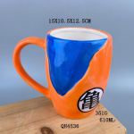 Multikas Anime Dragon Ball Kruus, Keraamiline Sun Wukong Kruus, Hea v&auml;limusega 3D K&auml;sitsi Maalitud Loov Laste Vee Tass 401-500ml blue