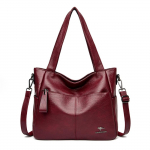 Kvaliteetsed naiste nahast &uuml;lemise sangaga kotid Naiste &otilde;lakotid Sac Tote Shopper Bag Bolsa Feminina Luksuslikud disainerk&auml;ekotid naisele CLE burgundiapunane