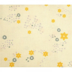 Coupon de tissu DIY - Fleur beige et jaune 50 x 140 cm mitmev&auml;rviline