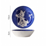 Jaapani stiilis kastmen&otilde;ud Sushitaldrik lauan&otilde;ud keraamiline magustoit Loominguline armas multikas &Otilde;nnekassi mustriga veetilga kujuga taldrik 2x10cm