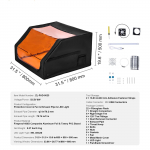 SucceBuy Lasergraveerija korpus 800x800 mm Leegiaeglustav ja tulekindel kaitsekate, Isoleerib suitsu, m&uuml;ra ja kaitseb silmi
