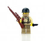 [Battle Brick] II maailmas&otilde;ja USA armee M1903 Springfield snaiperi minifiguur Kuju Teine maailmas&otilde;da