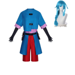 Anime Jinx Baobao Cosplay Kost&uuml;&uuml;m Lol Arcane Powder Jinx Bao Bao Cosplay Kost&uuml;&uuml;m Pidulik Naiste M&auml;ngu Parukad R&otilde;ivad Halloweeni Kost&uuml;&uuml;m L 50-55kg must