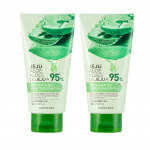 THE FACE SHOP Jeju Fresh Aloe Soothing Gel 300 ml (2 Pack)