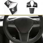 Car-styling Car Steering Wheel Sequin Steering Wheel Decoration Cover Sticker for Tesla Model 3 2018 car Accessori carbon fiber