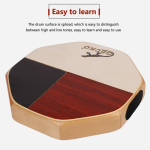 Gecko Cajon k&auml;sitrumm 3-v&auml;rviline Bongo Snare topeltheliefekt Cajon Drum kaasaskantav l&ouml;&ouml;kpill Wood color beige
