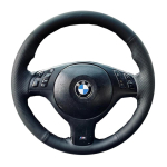 Isemeisterdamine Must Kunstnahast K&auml;sitsi &Otilde;mmeldud Roolikate BMW 330i 540i 525i 530i 330Ci E46 M3 E39 2001-2014 jaoks Red Thread