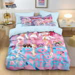 Filmid kp-op Deemonik&uuml;tid Huntrix Voodipesukomplekt Anime Zoey Mira Tekikate Lastele Teismelistele T&auml;iskasvanutele &Uuml;he-, Kahe-, King-suuruses 100x135cm-2pcs
