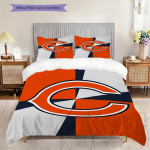 Chicago Bears Muster Voodipesu Tekikott Komplekt Tekikoti Kate Padjap&uuml;&uuml;r Kodu Kaunistus S&uuml;nnip&auml;evakingitus (1 * tekikott + 2 * padjap&uuml;&uuml;ri, ilma s&uuml;damikuta) 135x200cm