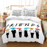 Friends Klassikaline Voodipesu Komplekt Pehme 2/3tk Tekikate Voodikatted Voodipesu jaoks &Uuml;heinimese Kuninganna Tekikate Padjap&uuml;&uuml;riga EU Single(135*200cm)3pcs