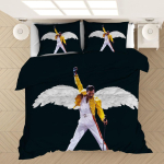 Freddie Mercury 3D Prinditud Voodipesu Komplekt Tekikotid Padjap&uuml;&uuml;rid Tekk Voodipesu Komplekt Voodiriietus Voodipesu AU Single(140*210cm)3pcs