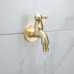 Messing Harjatud Kuld Pesumasina Segisti V&auml;lissegisti Aia Bibcock Segisti Vannitoa Valamu Segisti Mopivanni Segisti