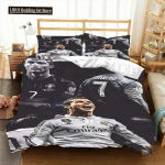 Jalgpallit&auml;ht CR7 Jalgpalli Voodipesu Komplekt Poistele T&uuml;drukutele &Uuml;heinimese Queen Suurus Tekikott Padjap&uuml;&uuml;r Voodi Poistele T&auml;iskasvanute Mood Kodu Tekstiil EU Single(135*200cm)3pcs