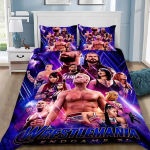 M&auml;ngu WWE-EAW Tekikate Padjap&uuml;&uuml;r Voodipesukomplekt T&auml;iskasvanu Poiss T&uuml;druk Magamistoa Kaunistus Laste Kingitus &Uuml;he- v&otilde;i Kahekohaline Suurus EU Single(135*200cm)3pcs