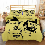 Bud Spencer Terence Hill Voodipesukomplekt 3D-tr&uuml;kiga Sobib Magamistuppa Tekikoti Komplekt Padjap&uuml;&uuml;ridega Laste Kodu Tekstiil EU Single(135*200cm)3pcs