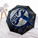 FC Schalke 04 muster, automaatselt avanev vihmavari, kaasaskantav ja kokkupandav disain, 8 tugevdust, j&otilde;ulu- v&otilde;i s&uuml;nnip&auml;evakingitus. mitmev&auml;rviline