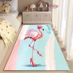 3D Uus Saabus Roosa Flamingo Suur Vaip Kodu Elutuppa Laste Magamistuppa Diivani Uksemati K&ouml;&ouml;gi P&otilde;randale Libisemisvastane Dekoratiivne Vaip 40x60cm (16x24in)