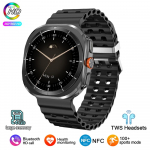 2025 Uus Nutikell Kell 7 mees naine Sport V&auml;ljas Kompass Bluetooth K&otilde;ne 32GB NFC S&uuml;dame l&ouml;&ouml;gisagedus Ilm Samsungi Nutikellale silicone must
