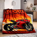 1 tk Ducati mootorrattatekk pehme k&otilde;ikhooaegne visketekk erksa disainiga, t&auml;iuslik kodu, reisimise ja kingituste jaoks, ideaalne uinakuteks ja telkimiseks 130&times;150cm red