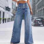 S&uuml;gis Uus Stiil L&otilde;hikuga Denim P&uuml;ksid, K&otilde;rge v&ouml;&ouml;kohaga Retro N&ouml;&ouml;biga Denim Laia s&auml;&auml;rega P&uuml;ksid Naistele XXL