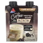 Atkins, Iced Coffee Protein Shake, Cafe Au Lait, 4 Shakes, 11 fl untsi (325 ml) Iga