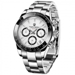 Pagani Design Seiko Kvarts Daytona Veekindel Keraamiline Roostevaba Teras Safiir &Auml;ri Kleit PAGANI DESIGN Meeste Kell, Jaapani Liikumine, valge