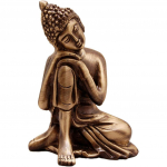 Messingist Buddha puhkeasendiga n&auml;idisese, Pruun, Materjal - Messing, N&auml;idisese kodu kaunistamiseks, Kodu kaunistuse esemed,