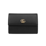 Gucci Gg Marmont Kuldne Logo Nahast L&uuml;hike Klapiga Rahakott Kaardihoidja Naiste Rahakotid Must 523192-CAO0G-1000 Box(Basic Set+Box)