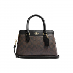 Coach Darcie 26 T&otilde;mblukuga Monogrammiga Kaetud L&otilde;uendist ja Siledast Nahast Mini &Otilde;la-Crossbody K&auml;ekott Naiste k&auml;ekott Must CH174-IMAA8 Basic Set (Bag+Dust Bag)