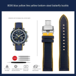 22 23mm Citizen Blue angel teine Kolmas p&otilde;lvkond Meeste k&auml;ekella rihm AT8020 8078 JY8085 nailon fluoro kumm silikoon kella rihm 22mm blue