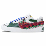 Nike Blazer Slip Resistant Abrasion Resistant Low top Skateboard Shoes Men's White Green DN2158-101(Team147-) 44