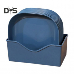 12 tk. Sujuv eelroaroog toidukvaliteediga plastist tugevast lauast, luust madu taldrikualus