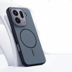 Magnetiline telefoni&uuml;mbris OPPO Find X9/X9 pro jaoks, kahev&auml;rviline, matt PC TPU, nahasarnane tunne, metallist nupp, tagakaas OPPO Find X9 Pro sinine