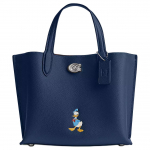 Coach X Disney koost&ouml;&ouml; Willow 24 logoga lukuga kivi-nahast kandekott naistele tumesinine CQ797-LHRHY Basic Set (Bag+Dust Bag)