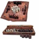 Hnefatafl Lauam&auml;ng, Viikingite Malekomplekt, Puidust Malekomplekt, Reisim&auml;ngukomplekt T&auml;iskasvanutele/Lastele Puidust Karbiga