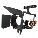 Andoer C500 Kaamera Videokaamera Video Puuri Rig Komplekt Filmitegemise S&uuml;steem Panasonic GH4 jaoks Sony A7S/A7/A7R/A7RII/A7SII/A7IV ILDC jaoks oranž