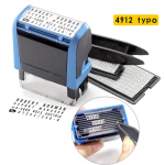 4912typo Isetintiv kummitempli komplekt 4 rida &Auml;riaadress Nimi K&auml;sit&ouml;&ouml; Templitarvikud DIY Personaalne Kohandatud