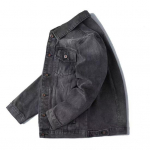 Meeste jakk Denim Retro Hip Hop Stiilis Lahtine &uuml;herealine pikkade varrukatega rev&auml;&auml;riga Mitu taskut Vabaaja t&auml;navar&otilde;ivad Suures suuruses meeste mantel XL