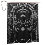 M&auml;ev&auml;rav J.R.R. Tolkieni stiilis Du&scaron;ikardin Vannituba Pol&uuml;ester Veekindel Vannikardinad Konksudega W180H200(CM)-1 Pcs gray